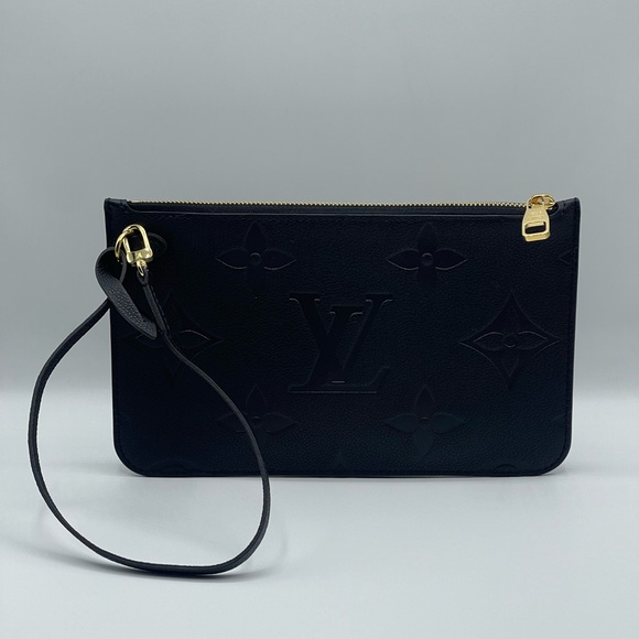 Louis Vuitton Neverfull Empreinte Monogram Pochette Clutch Wristlet Pouch Rare - Picture 15 of 15